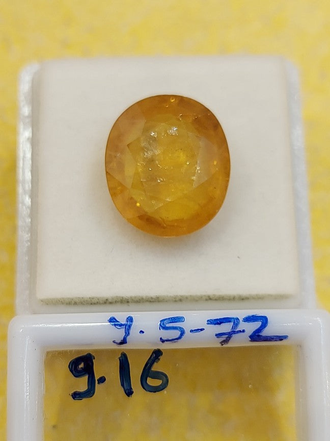 9.16 Carat Natural Yellow Sapphire Stone