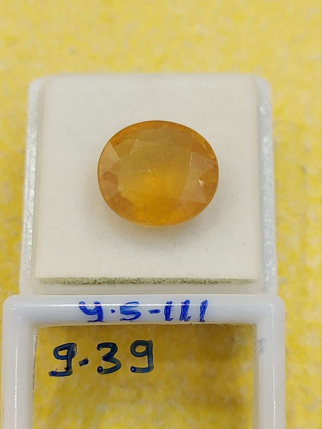 9.39 Carat Natural Yellow Sapphire Stone