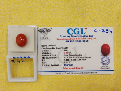 9.42 Carat Natural Coral