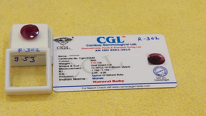 9.53 Carat Natural Old Ruby