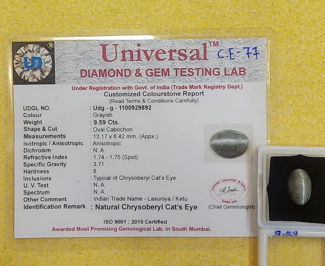 9.59 Carat Natural Cat's Eye Stone