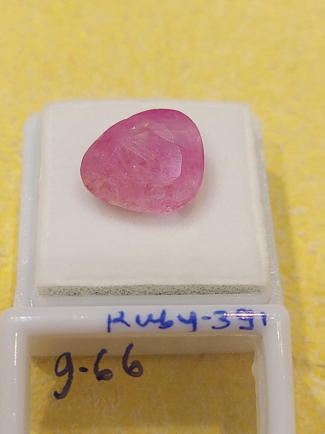 9.66 Carat Natural Old Ruby