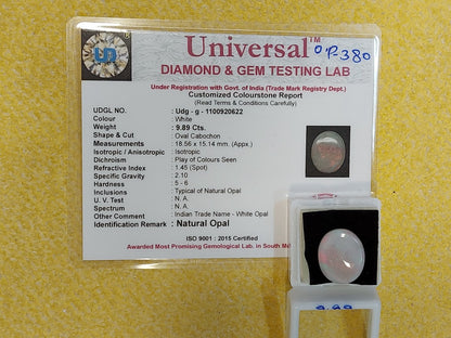 9.89 Carat Natural Opal Stone