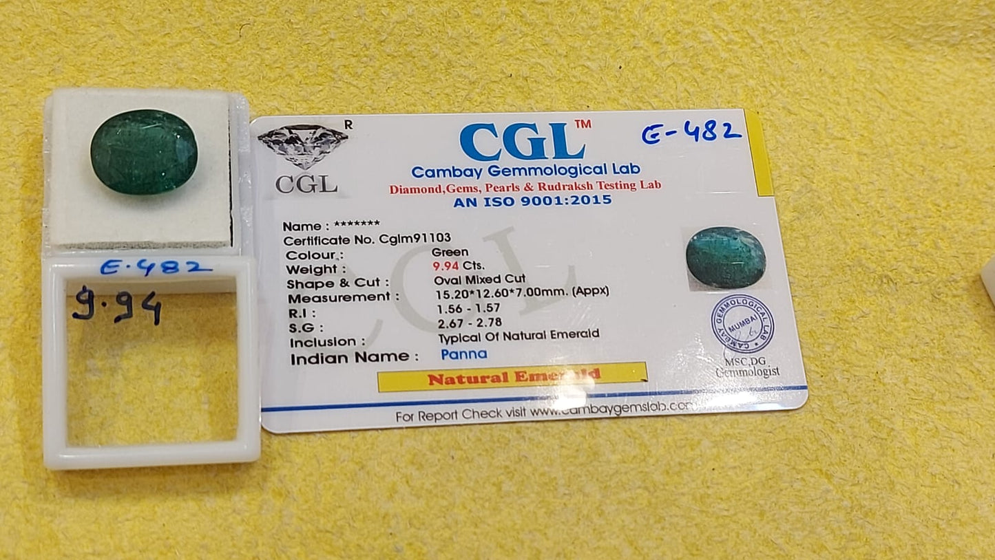 9.94 Carat Natural Emerald Stone
