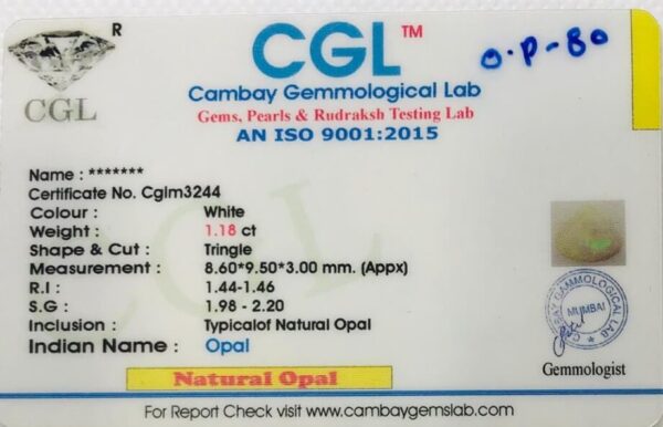 1.18 Carat Natural Australian Opal Stone - Image 2