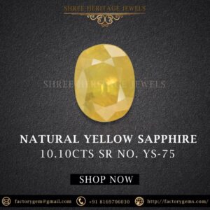 10.10 Carat Natural Yellow Sapphire Stone