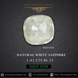 1.41 Carat Natural White Sapphire Stone