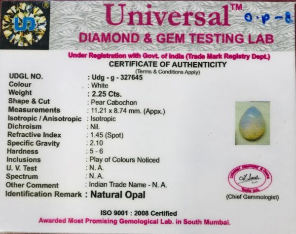 2.25 Carat Natural Australian Opal Stone - Image 2