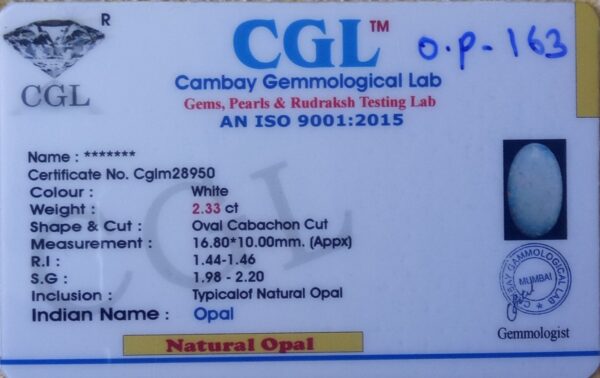 2.33 Carat Natural Australian Opal Stone - Image 2