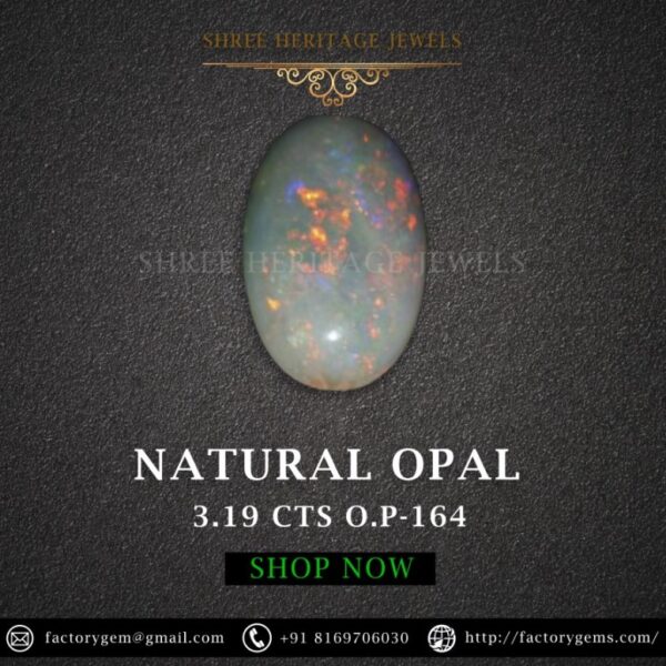 3.19 Carat Natural Australian Opal Stone