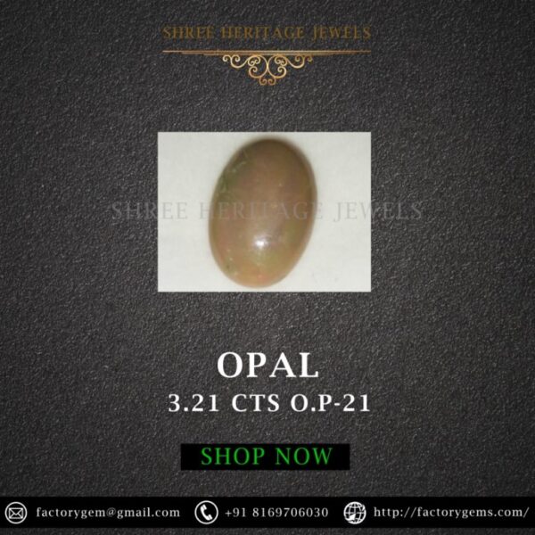 3.21 Carat Natural Opal Stone