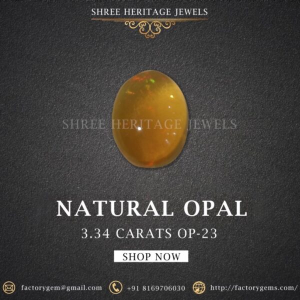 3.34 Carat Natural Opal Stone