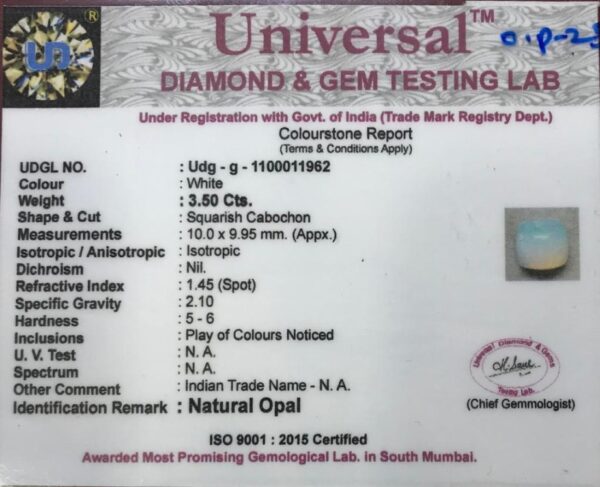 3.50 Carat Natural Opal Stone - Image 2