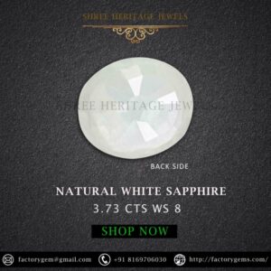 3.73 Carat Natural White Sapphire Stone
