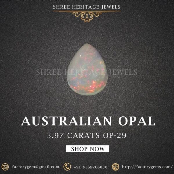 3.97 Carat Natural Australian Opal Stone