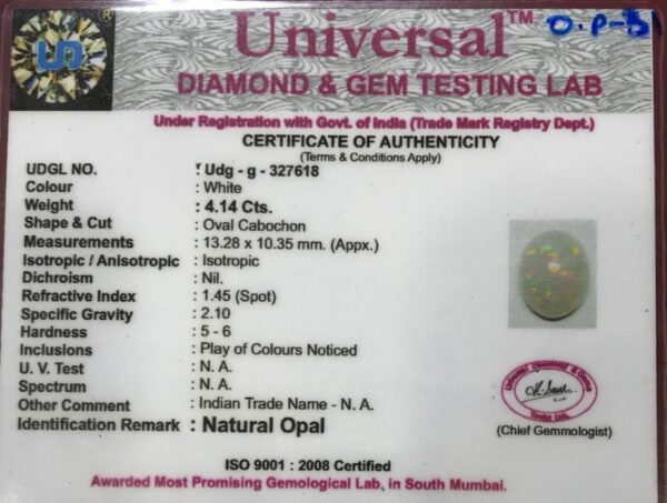 4.14 Carat Natural Opal Stone - Image 2