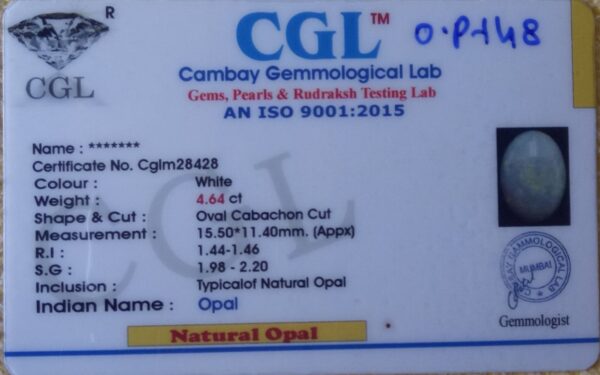 4.64 Carat Natural Australian Opal Stone - Image 2