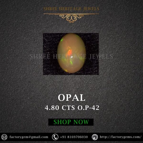 4.80 Carat Natural Opal Stone