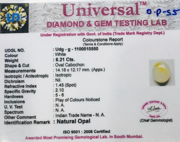 6.21 Carat Natural Opal Stone - Image 2