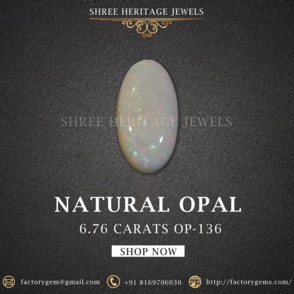 6.76 Carat Natural Australian Opal Stone
