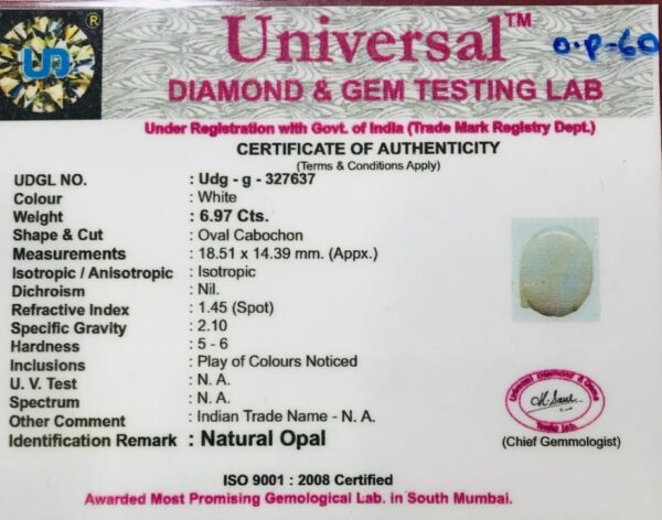 6.97 Carat Natural Australian Opal Stone - Image 2