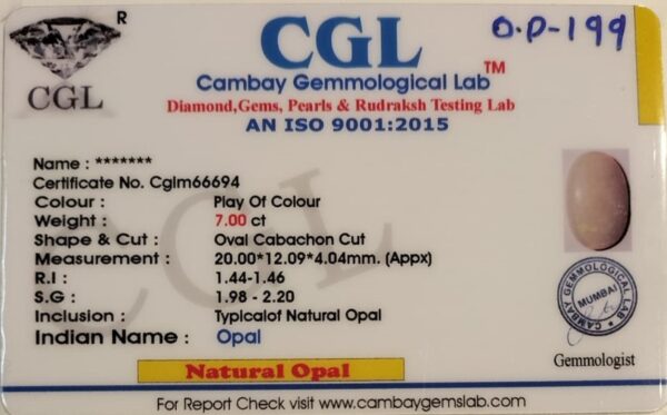 7.00 Carat Natural Australian Opal Stone - Image 2