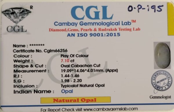 7.10 Carat Natural Australian Opal Stone - Image 2
