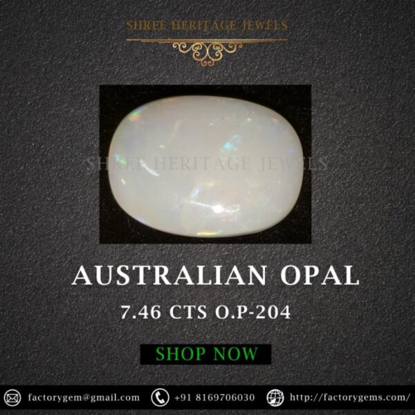 7.46 Carat Natural Australian Opal Stone