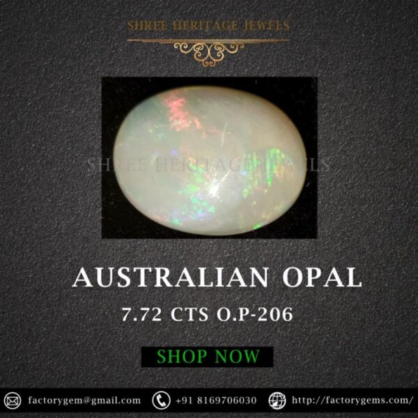 7.72 Carat Natural Australian Opal Stone