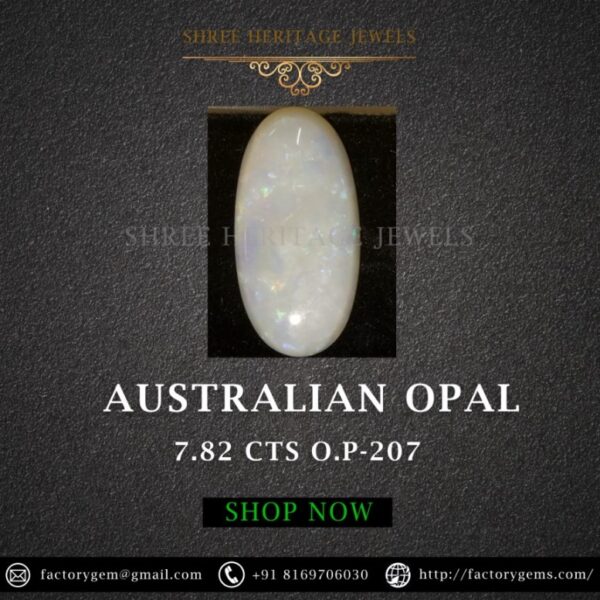 7.82 Carat Natural Australian Opal Stone