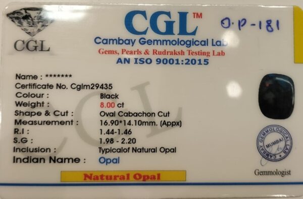 8.00 Carat Natural Opal Stone - Image 2