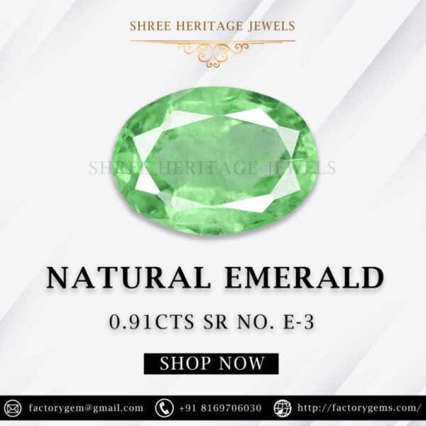 0.91 Carat Natural Emerald Stone