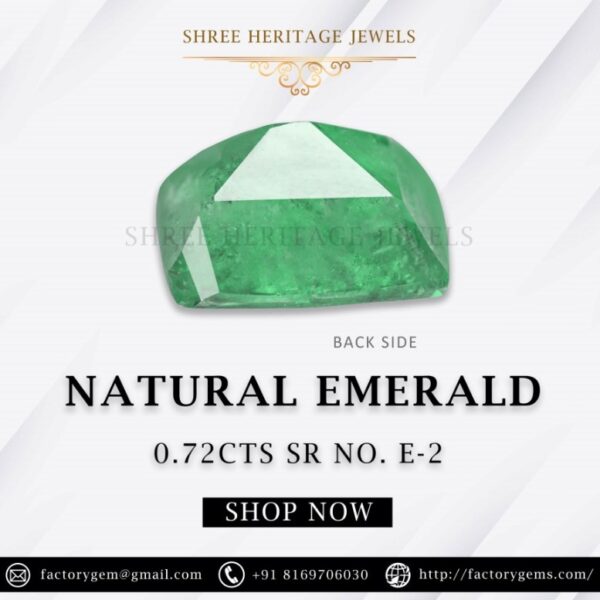0.72 Carat Natural Emerald stone - Image 3