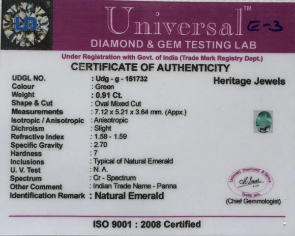 0.91 Carat Natural Emerald Stone - Image 2