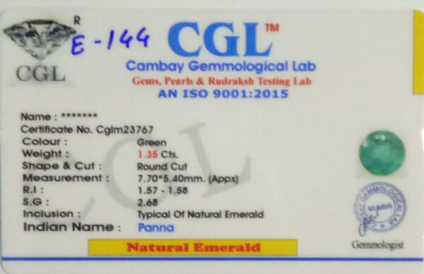 1.35 Carat Natural Emerald Stone - Image 2