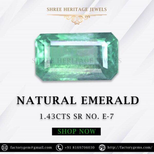1.43 Carat Natural Emerald Stone