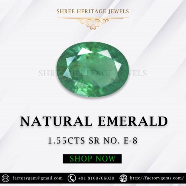 1.55 Carat Natural Emerald Stone