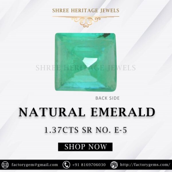 1.37 Carat Natural Emerald Stone - Image 3
