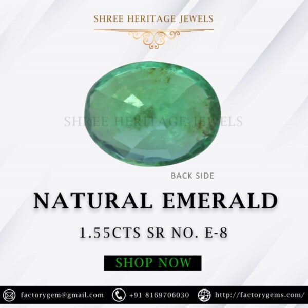 1.55 Carat Natural Emerald Stone - Image 3