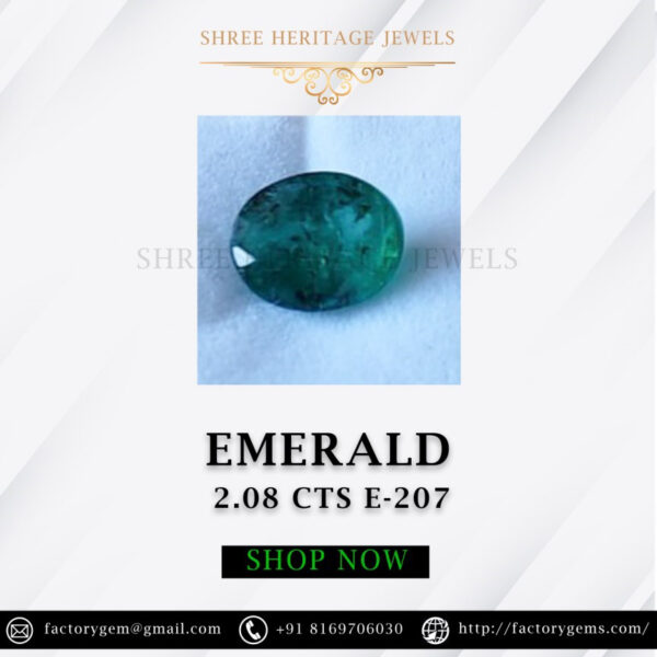 2.08 Carat Natural Emerald Stone