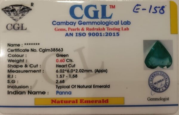 0.60 Carat Natural Emerald Stone - Image 2
