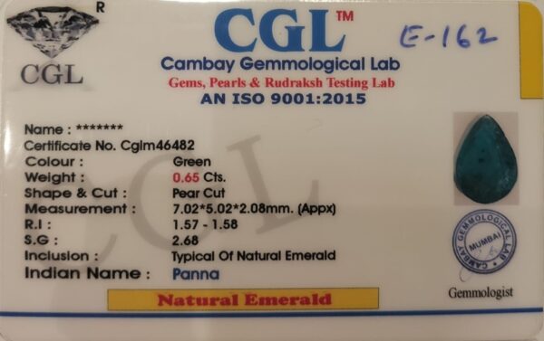 0.65 Carat Natural Emerald Stone - Image 2