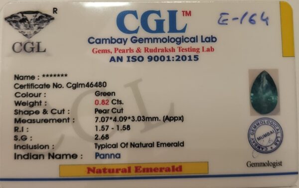 0.82 Carat Natural Emerald Stone - Image 2