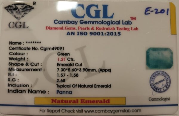 1.21 Carat Natural Emerald Stone - Image 2