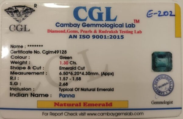 1.30 Carat Natural Emerald Stone - Image 2