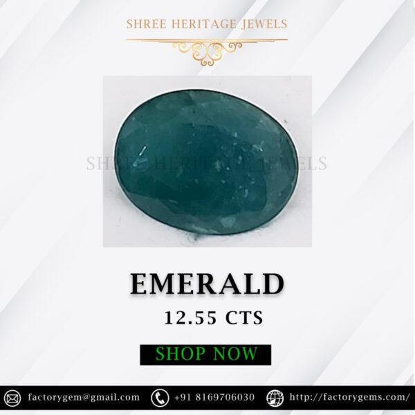 12.55 Carat Natural Emerald Stone