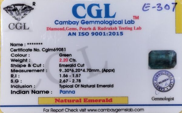 2.20 Carat Natural Emerald stone - Image 2