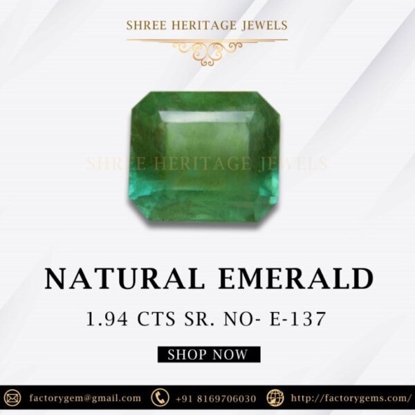 1.94 Carat Natural Emerald Stone