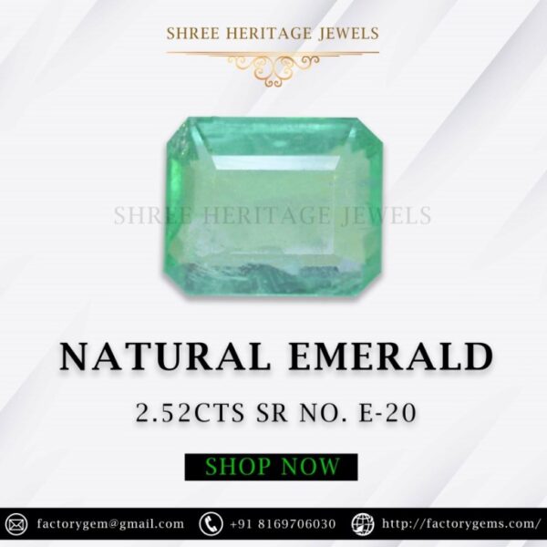 2.52 Carat Natural Emerald Stone - Image 2
