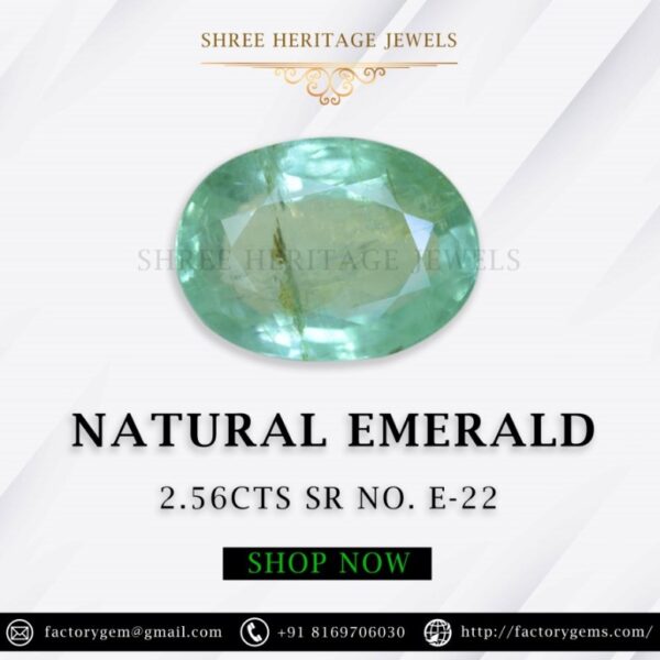2.56 Carat Natural Emerald Stone